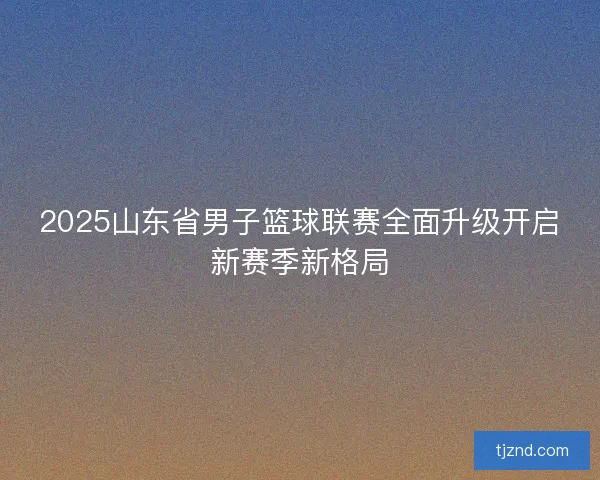 2025山东省男子篮球联赛全面升级开启新赛季新格局