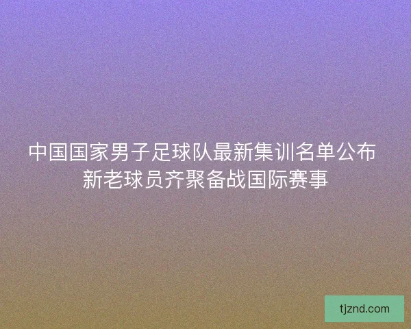 中国国家男子足球队最新集训名单公布 新老球员齐聚备战国际赛事